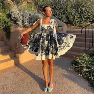 Alémais Mickey floral linen minidress